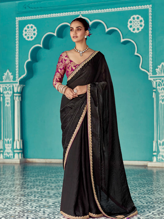 Black Designer Saree Kimora Amber