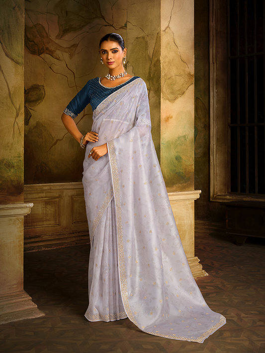 White  Designer Saree Vaani