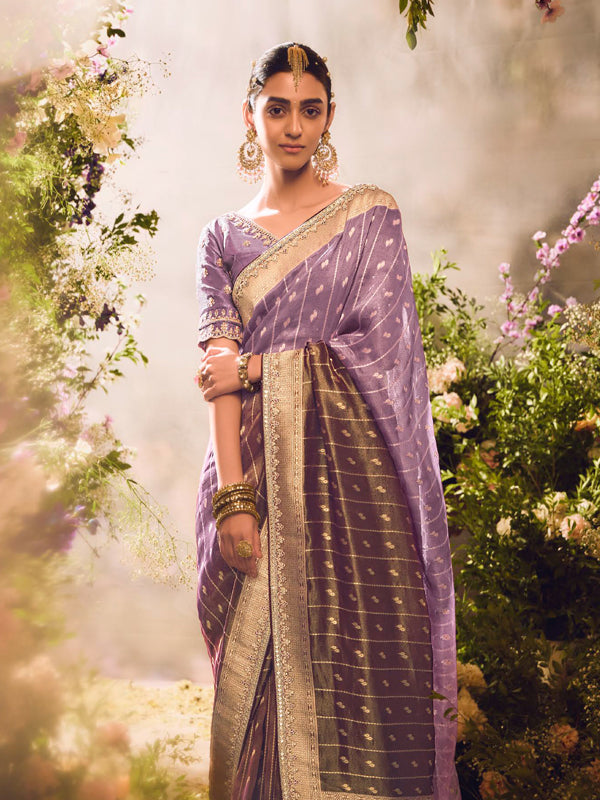 Purple Designer Saree Sindhuri Khwaish