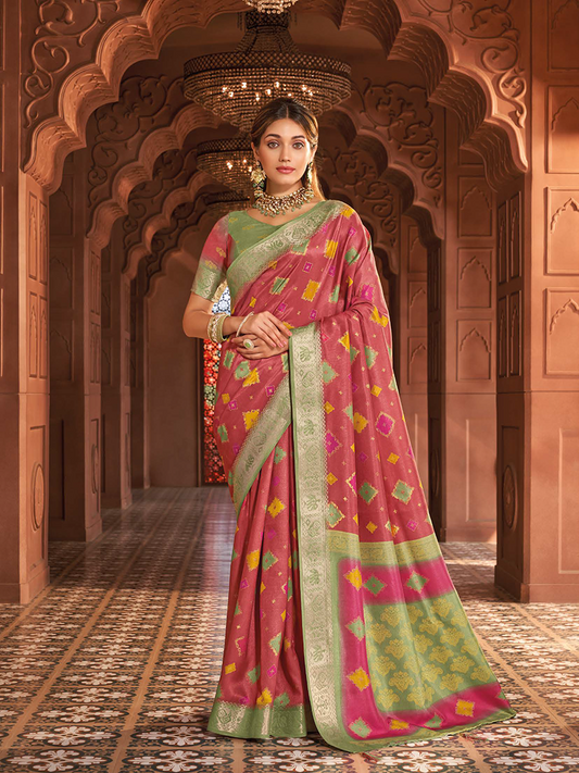 Magenta Designer Saree Agora Silk