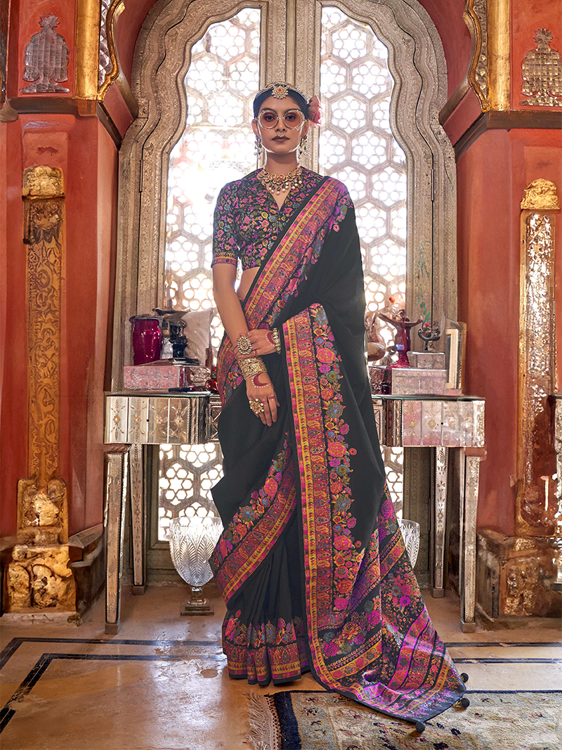 Black Designer Saree Padmaja