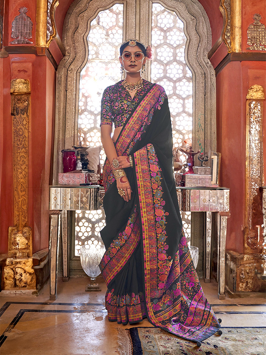 Black Designer Saree Padmaja