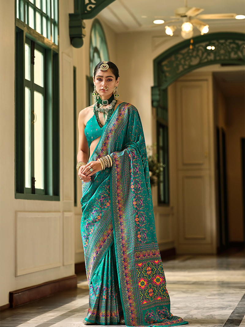 Classic Green Designer Saree Kashmir