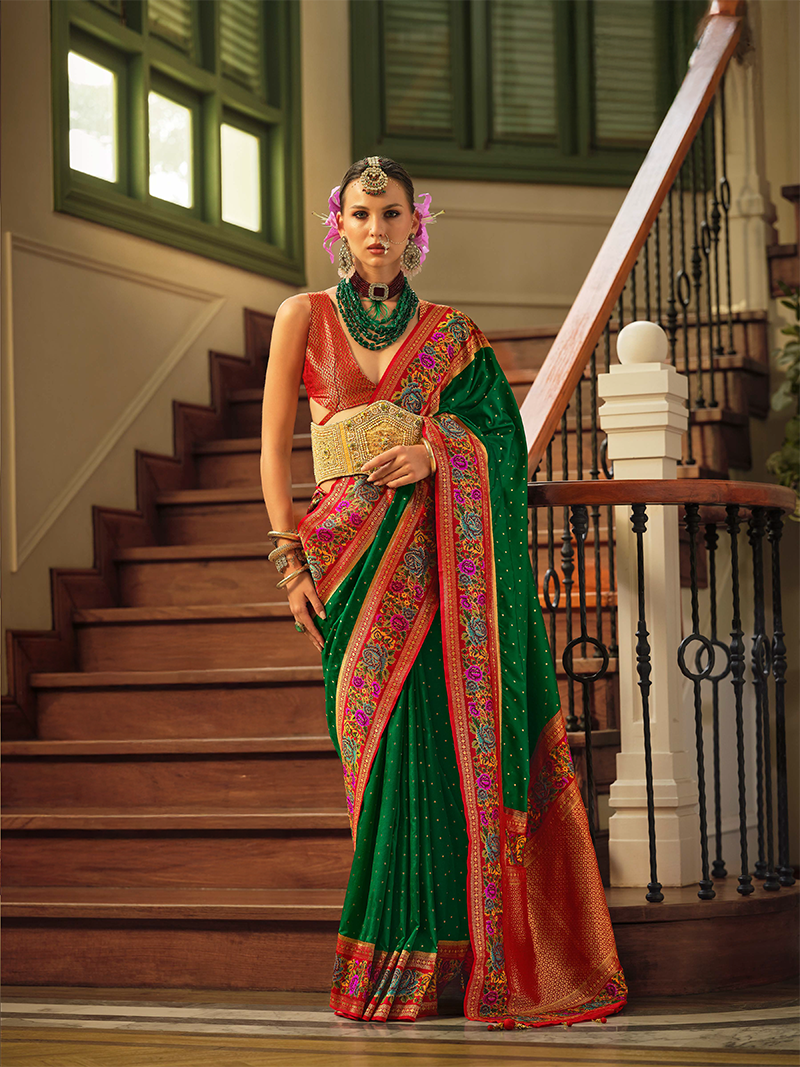 Green Designer Saree Amaya