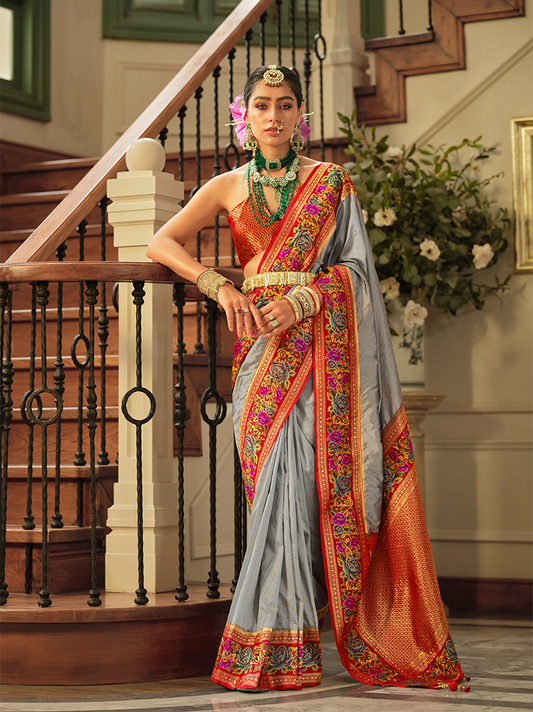 Gray Designer Saree Amaya
