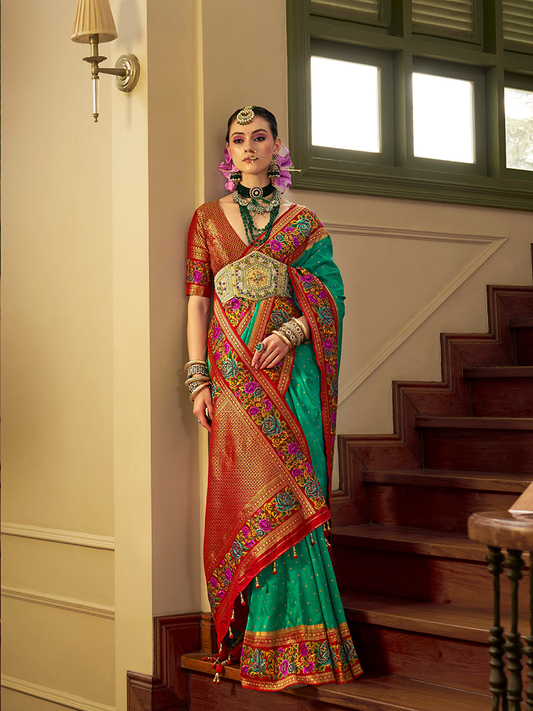 Fern Green Designer Saree Amaya
