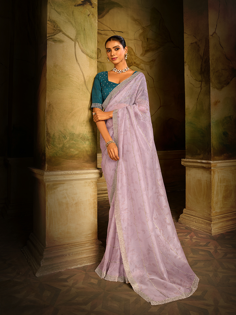 Light Purple Designer Saree Vaani