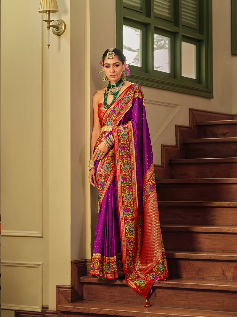 Purple Designer Saree Amaya